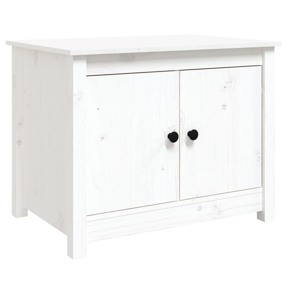 vidaXL Coffee Table White 71x49x55 cm Solid Pine Wood
