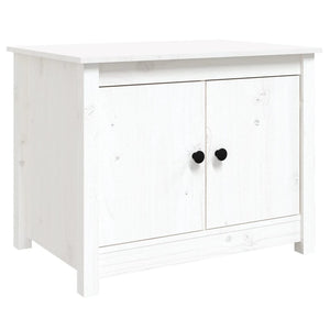 Weißer Couchtisch Kiefer Massivholz 71x49x55 cm