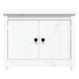 Weißer Couchtisch Kiefer Massivholz 71x49x55 cm
