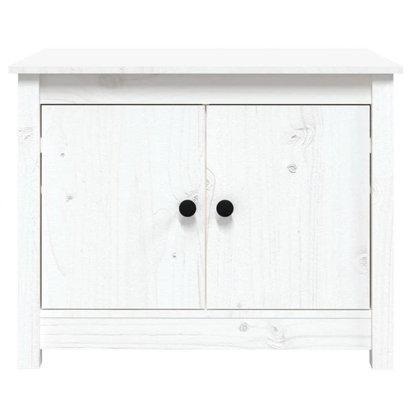 Weißer Couchtisch Kiefer Massivholz 71x49x55 cm
