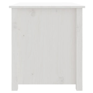 Weißer Couchtisch Kiefer Massivholz 71x49x55 cm