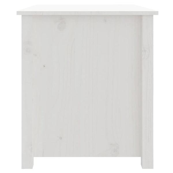 Weißer Couchtisch Kiefer Massivholz 71x49x55 cm