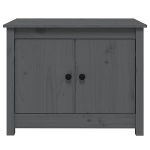 Grauer Couchtisch Kiefer Massivholz 71x49x55 cm