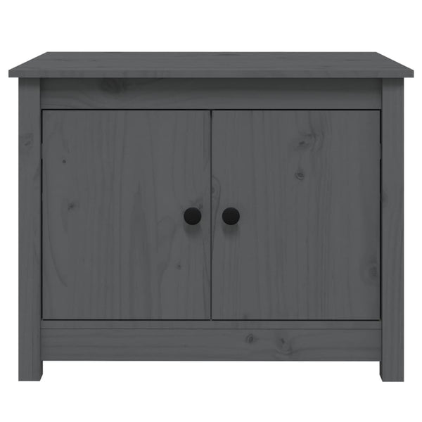 Grauer Couchtisch Kiefer Massivholz 71x49x55 cm