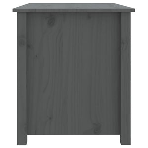 Grauer Couchtisch Kiefer Massivholz 71x49x55 cm