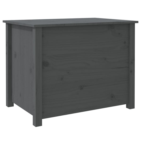 Grauer Couchtisch Kiefer Massivholz 71x49x55 cm