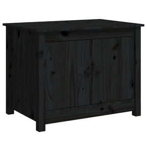 Schwarzer Couchtisch Kiefer Massivholz 71x49x55 cm
