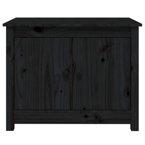 Schwarzer Couchtisch Kiefer Massivholz 71x49x55 cm