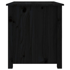 Schwarzer Couchtisch Kiefer Massivholz 71x49x55 cm
