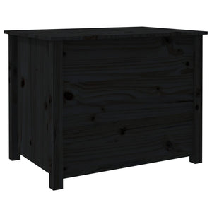 Schwarzer Couchtisch Kiefer Massivholz 71x49x55 cm