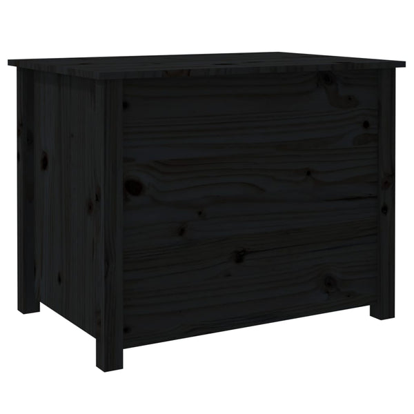 Schwarzer Couchtisch Kiefer Massivholz 71x49x55 cm