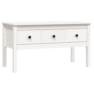 Weißer Couchtisch Kiefer Massivholz 102 cm