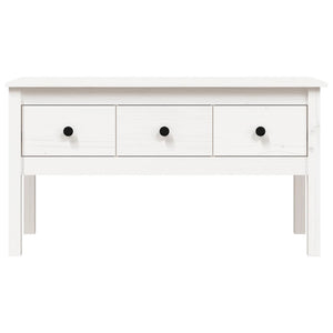 Weißer Couchtisch Kiefer Massivholz 102 cm