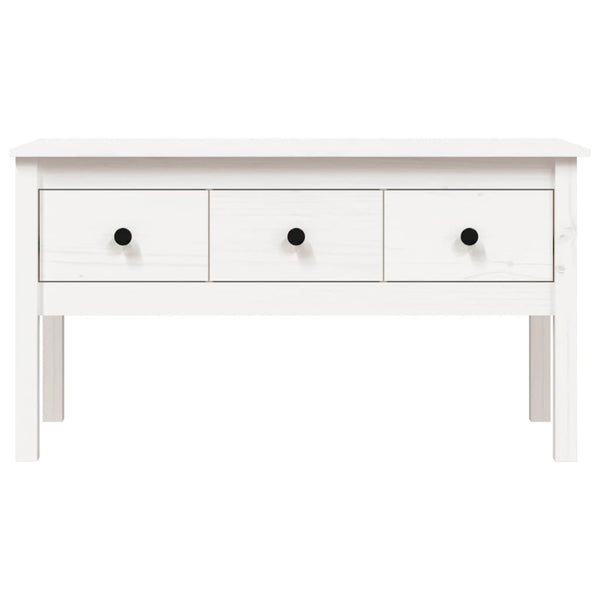 Weißer Couchtisch Kiefer Massivholz 102 cm