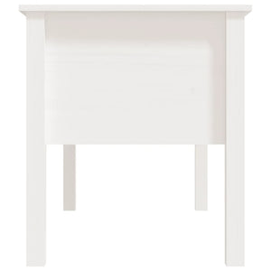 Weißer Couchtisch Kiefer Massivholz 102 cm