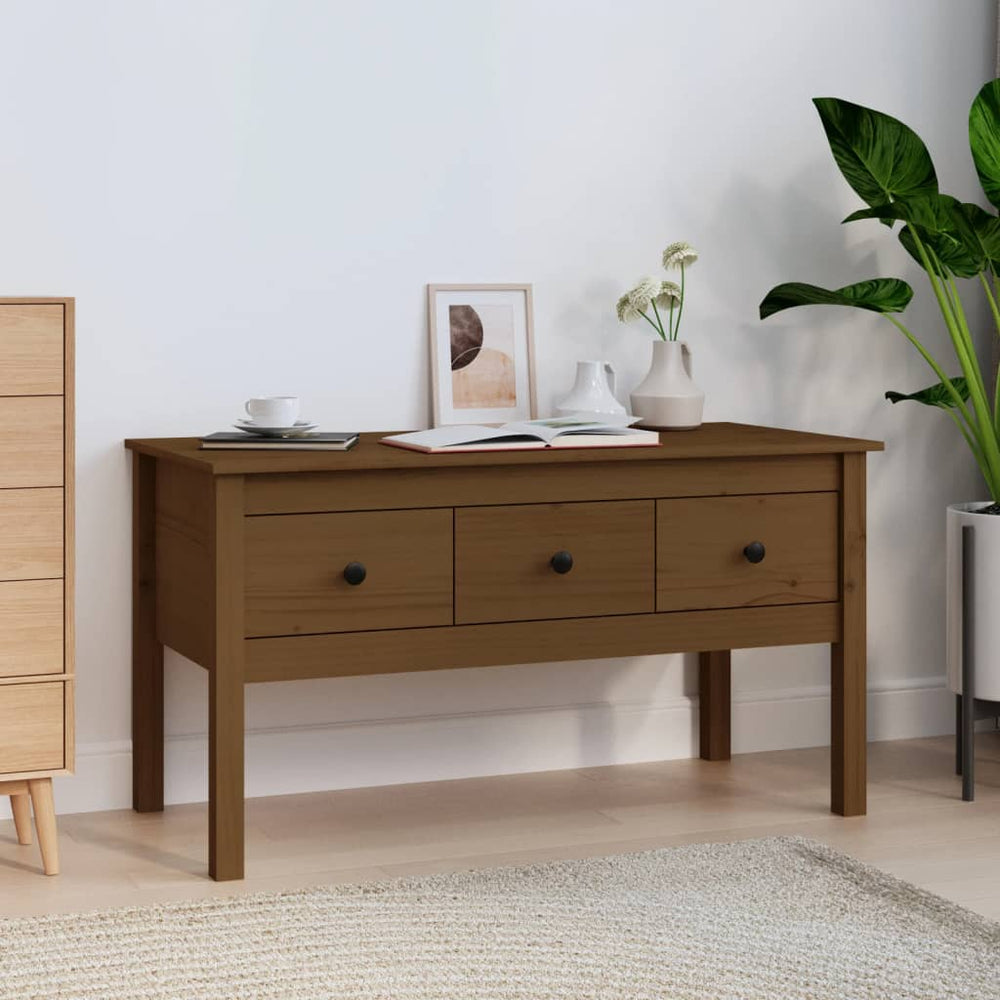 Couchtisch Honigbraun Kiefer Massivholz