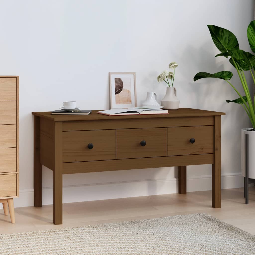 Couchtisch Honigbraun Kiefer Massivholz