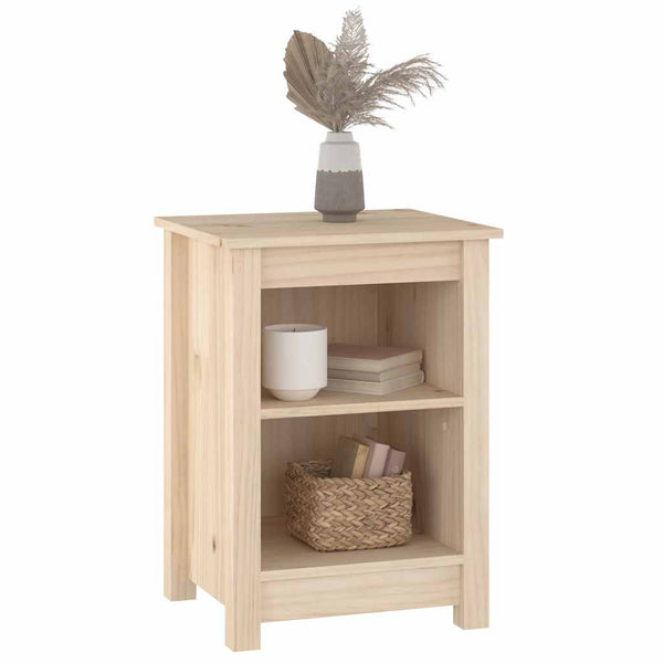 Nachttische 2er Set Kiefer Massivholz 40x35x55 cm
