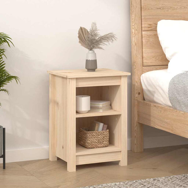 Nachttische 2er Set Kiefer Massivholz 40x35x55 cm