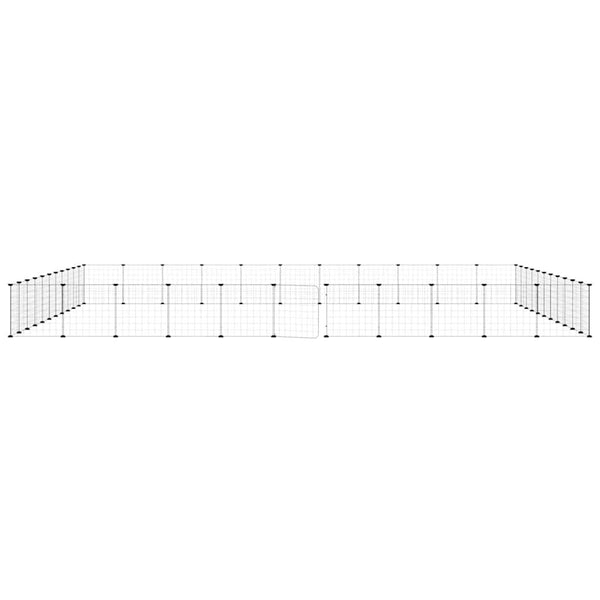 44-tlg. Haustierkäfig mit Tür Schwarz 35x35 cm Stahl