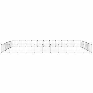 44-tlg. Haustierkäfig mit Tür Schwarz 35x35 cm Stahl