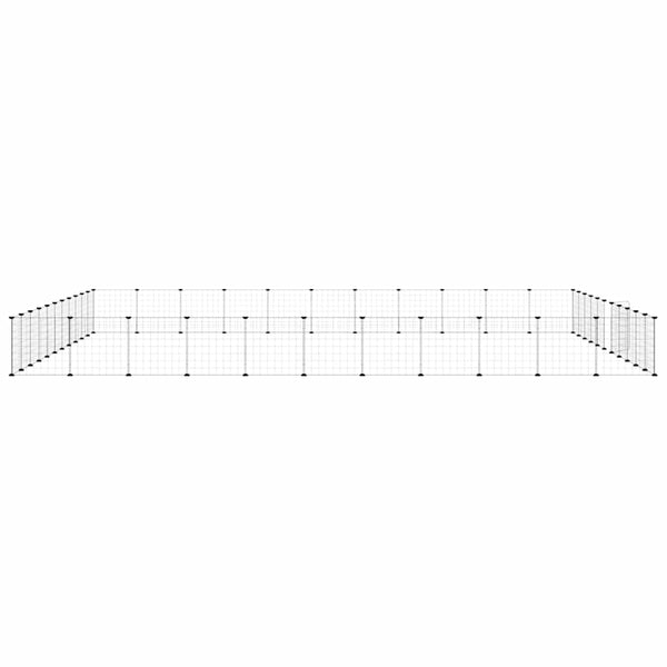 44-tlg. Haustierkäfig mit Tür Schwarz 35x35 cm Stahl