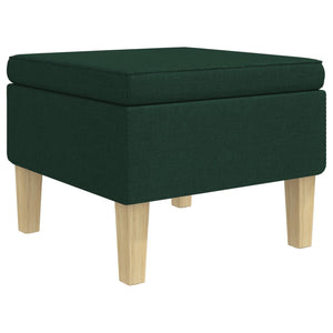 vidaXL Fauteuil à bascule avec repose-pieds Tissu Vert foncé