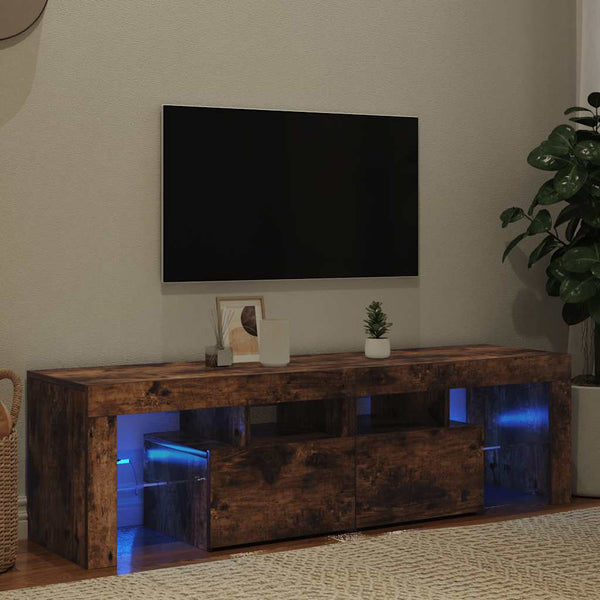 TV-Schrank Räuchereiche mit LED 140cm