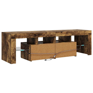 TV-Schrank Räuchereiche mit LED 140cm