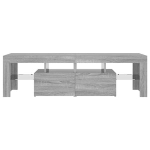 Grauer TV-Schrank mit LED-Beleuchtung 140 cm