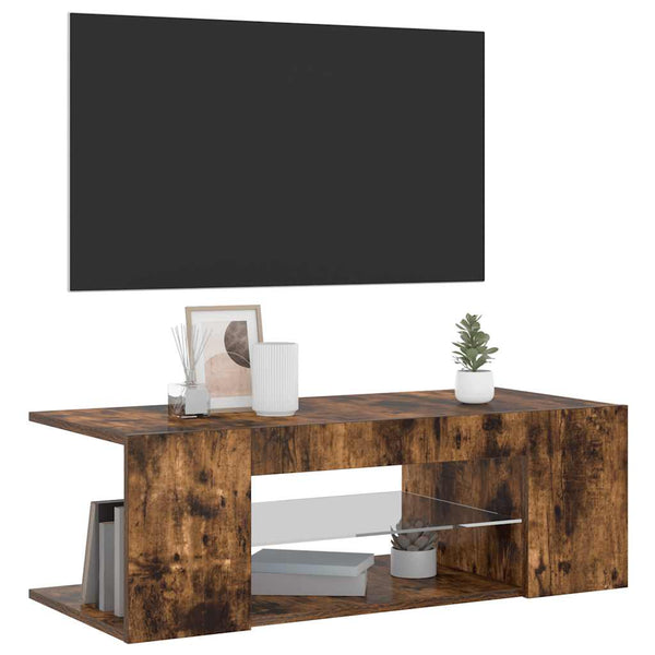 TV-Schrank Räuchereiche mit LED 90 cm