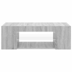 TV-Schrank Grau Sonoma mit LED 90 cm