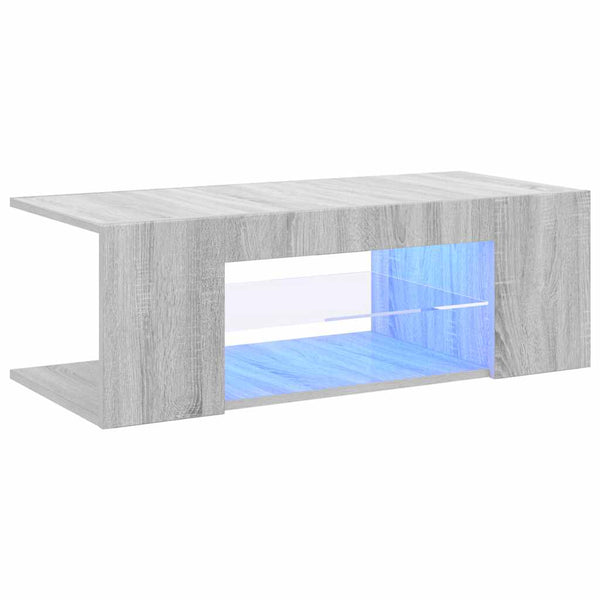 TV-Schrank Grau Sonoma mit LED 90 cm