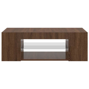TV-Schrank mit LED Braun Eichen-Optik 90 cm