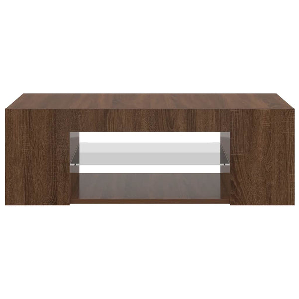 TV-Schrank mit LED Braun Eichen-Optik 90 cm
