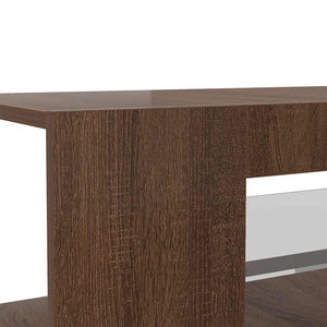 TV-Schrank mit LED Braun Eichen-Optik 90 cm