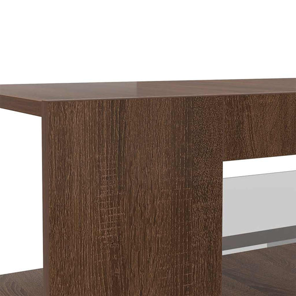 TV-Schrank mit LED Braun Eichen-Optik 90 cm