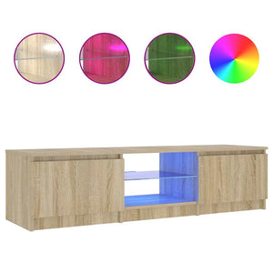 TV-Schrank Räuchereiche mit LED 140 cm