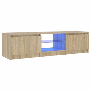 TV-Schrank Räuchereiche mit LED 140 cm