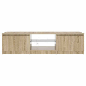 TV-Schrank Räuchereiche mit LED 140 cm