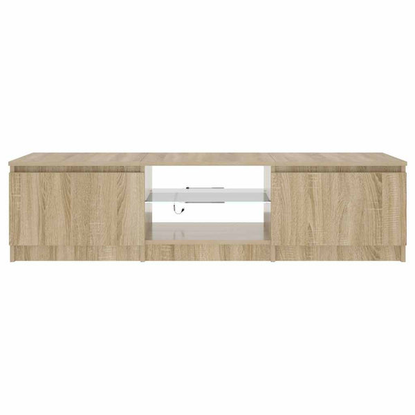 TV-Schrank Räuchereiche mit LED 140 cm