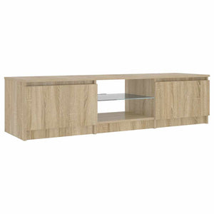 TV-Schrank Räuchereiche mit LED 140 cm