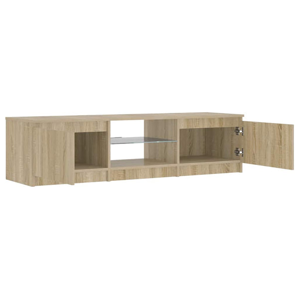 TV-Schrank Räuchereiche mit LED 140 cm