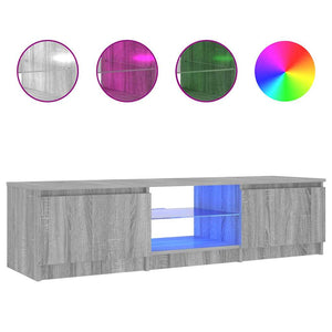 TV-Schrank Grau Sonoma mit LED 140 cm