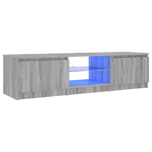 TV-Schrank Grau Sonoma mit LED 140 cm