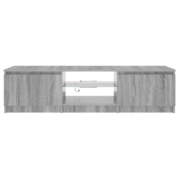 TV-Schrank Grau Sonoma mit LED 140 cm
