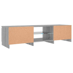 TV-Schrank Grau Sonoma mit LED 140 cm