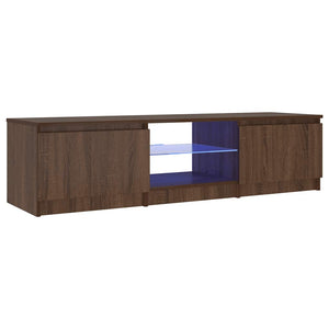 TV-Schrank mit LED Braun Eichen-Optik 140 cm