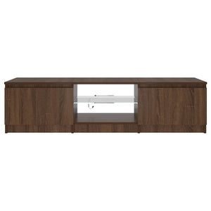 TV-Schrank mit LED Braun Eichen-Optik 140 cm