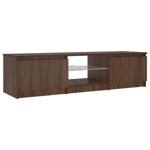 TV-Schrank mit LED Braun Eichen-Optik 140 cm